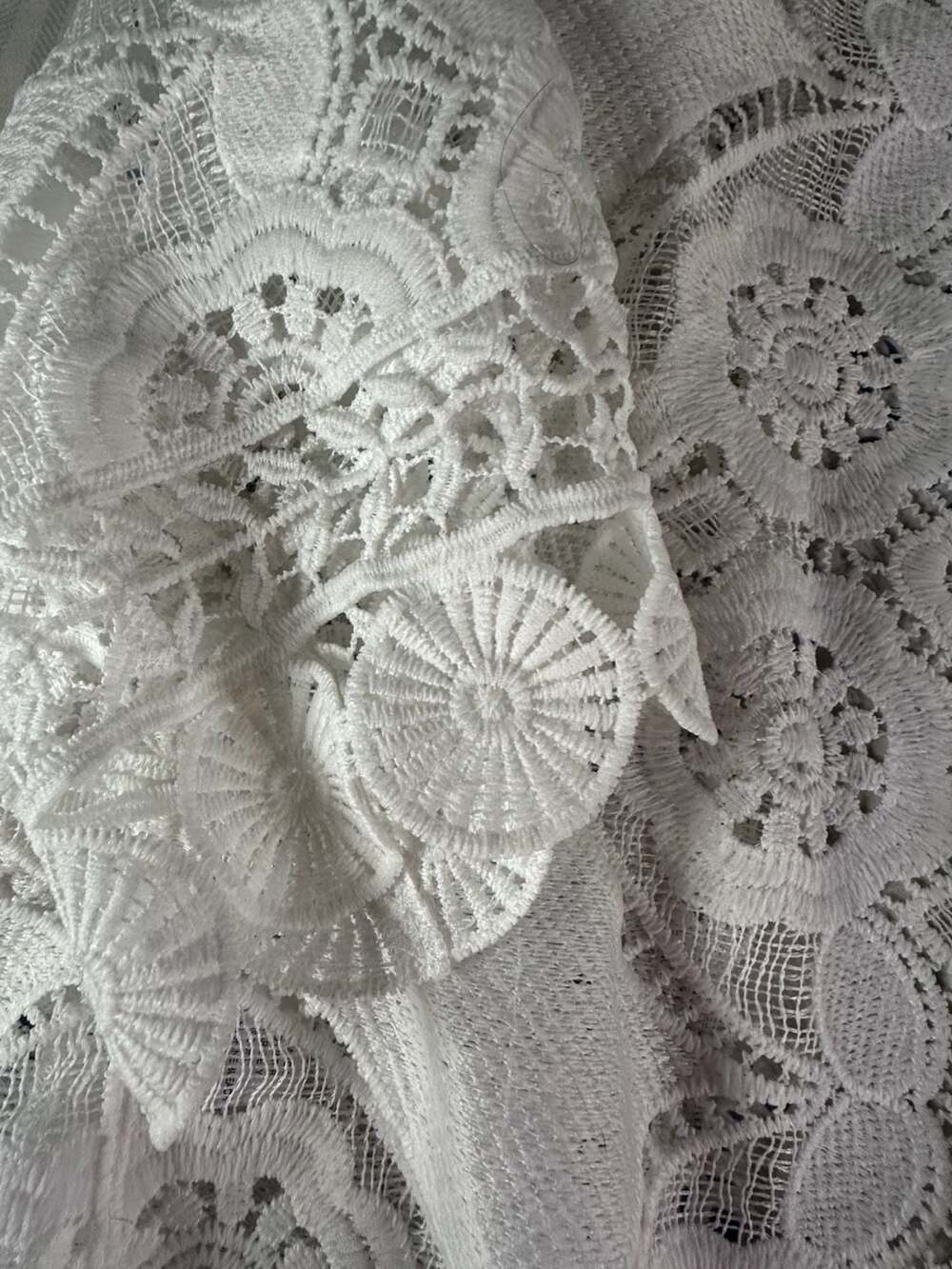 Rabbit Rabbit Rabbit Designs White Geometric Lace Cardigan - Picture 8 of 9